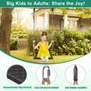 SELEWARE Heavy Duty Swing Seat with Adjustable Rope, 2 Pack Non-Slip Plastic Tree Swing for Kids, Playground Swing Set Accessories Replacement with Snap Hooks for Indoor Outdoor Use (Black)