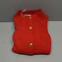 PRETTYGARDEN Womens Cropped Cardigans Trendy 2026 Ruffle Open Front Chunky Knit Sweater Oversized Button Down Fall Clothes S