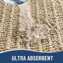 Arotive Luxury Bathroom Rugs 50x30, Extra Soft Thick Absorbent Shaggy Chenille Bath Rugs, Non-Slip Machine Wash Dry, Bath Mats for Bathroom Floor, Tub and Shower, Home Decor Accessories, Beige
