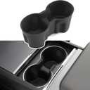 TPARTS Silicone Center Console Cup Holder Insert for Tesla Model Y Juniper 2026-2025 Anti-Slip Dust & Water Proof Noise Free Precise Fitment & Easy Installation (Premium/Performance/Standard)
