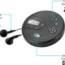 GPX PC332B Portable CD Player with Anti-Skip Protection, FM Radio and Stereo Earbuds - Black