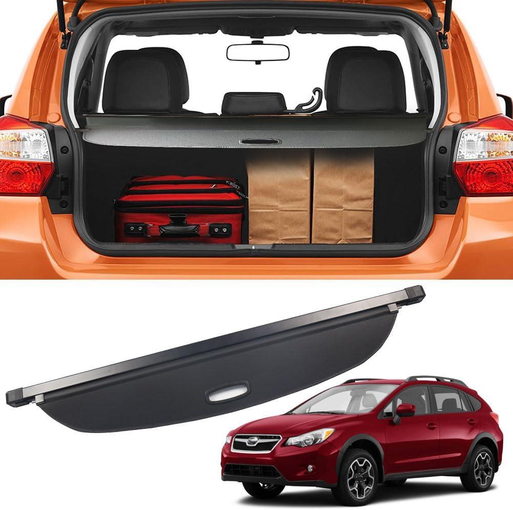 Retractable Cargo Cover for 2014-2016 Subaru Impreza & 2013-2017 Crosstrek XV Black Trunk Cover Accessories