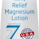 Seven Minerals Magnesium Lotion for Sleep, Soothing Relief & Relaxation - Highly Concentrated Magnesium for Better Sleep, Feet & Joint Care. Non-Greasy Lotion with Skin Friendly Ingredients - 8 fl oz