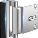 Home Security Door Reinforcement Lock - Safety Child Proof Door Locks with 8 Screws for Inward Swinging Front Doors, Extra Add a Top Lock Inside Withstands 800 lbs Deadbolt Latch, Guard Bedroom Patio