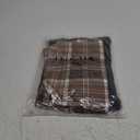 Ekouaer Women's 2Piece Pajama Set Short Sleeve Sleepwear PjTop and ShoPjs Brown Plaid, XXL