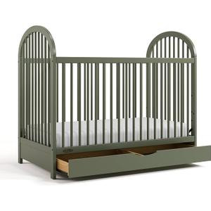 Graco Olivia 3-in-1 Convertible Crib with Drawer, Olive
GREENGUARD Gold Certified, Converts from Baby Crib to Toddler Bed and Daybed, Crib with Storage, 4 Mattress Heights