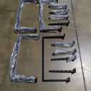 Therwen 12 Pcs Metal Slatwall Hooks Accessories Including 4 Pack U Shaped Hang Rail 8 Pack 6 Ball Waterfall Hooks Panel Hook Heavy Duty Display Hook for Clothing Home Garage Shop Retail Display Black