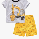 Popshion Boys Pajamas 100% Cotton Toddler 2 Piece Short Sleeve Pjs Kids Summer Sleepwear Clothes Set 3t-10t (4 Yrs Old)