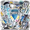 3 x TWGOGOTIC 55 PCS Tornado Stickers, Tornado Party Favors Birthday Party Decorations Supplies Gifts Waterproof Vinyl Stickers for Kids Teens Boys Girls for Water Bottle Laptop (Blue)