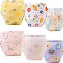 Upairy Potty Training Pants Cotton Absorbent Training Underwear for Toddler Boy and Girls 2T-5T,Soft Absorbent & Leak-Proof with Characters(6PCS,L)