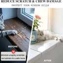 MONOID Heavy-Duty Window Sill Protector - Residue-Free Pet Guard for Dogs & Cats, Scratch & Chew Resistant Clear Shield, Easy Peel & Stick, 29.5" x 2.25" Cat Scratching Pads