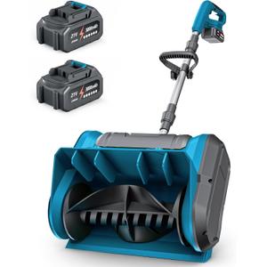DEGGE Electric Cordless Snow Shovel, 2X 3.0Ah/ 21V/ 12-Inch Battery Snow Blower with Directional Plate & Adjustable Front Handle, Snow Removal for Driveway Sidewalk, Steps, Patio (Charger Included)