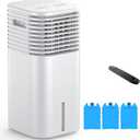 24" Windowless Portable Air Conditioner, 15H Timer & 120Oscillation, 3-IN-1 Portable AC Unit with Remote, 2-Gal Tank, 3 Modes & 3 Speeds, Ultra-Quiet Ventless Swamp Cooler for Home Office, Pearl