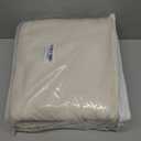 MYSKY HOME Boho Couch Cover Beige Sofa Covers with White Tassel Farmhouse Sofa Slipcover Simple Couch Protector for Dogs Chenille Sectional Couch Covers L Shaped Couch Cushion Covers, 91"x 134"