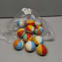 Hungdao 12 Pcs Beach Stress Balls 2.5 Inch Mini Relief Stress Ball Rainbow Beach Swimming Pool Game Toy Foam Sports Toys with Storage Bag for Summer Birthday Party Favor
