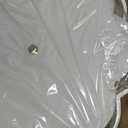 VONLUCE Semi-Flush Mount Ceiling Light, 15.7" Modern 3-Light Ceiling Light Fixture with White Petal-Shaped Shade 3 E26 Sockets for Bedroom Entryway Living Room, Gold Finish, ETL Certificated