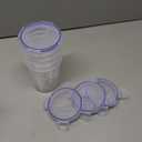 4 Pack Overnight Oats Containers with Lids, Oatmeal Container, 16oz Leak Proof Oats Jars, BPA Free, Reusable, Portable Plastic Food Storage Container for Oatmeal, Yogurt, Soup, Cereal, Milk and More