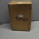 TIPGO Bathroom Trash Can with Lid, 4 Gallon / 15 Liter Small Garbage Can, Press Top Bin, Plastic Wastebasket with Pop-Up Lid for Bedroom, Living Room, Office (Black)