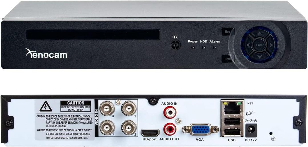 4CH 1080N Hybrid 5-in-1 AHD DVR (1080P NVR+1080N AHD+960H Analog+TVI+CVI) Standalone DVR CCTV Surveillance Security System Video Recorder Motion Detection Hard Drive not Included