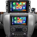 5GWiFi Upgrade Car Radio for GMC Sierra 1500 2007-2013, Chevy Silverado 1500 2007-2013, Yukon Tahoe 2007-2014, Acadia Equinox Enclave HD 7inch Touch Screen Stereo, Carplay Android Auto GPS FM Camera