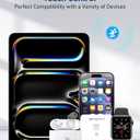 Jinstyles Wireless Charging Case Compatible with AirPods Pro: Replacement Charger Case with Bluetooth Pairing, Earbuds Not Included (White, AirPods Pro 3 Charging Case)