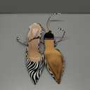 Susanny Black and White Heels for Women Closed Pointed Toe Zebra Prints Heeled Ankle Strap Shoes Stiletto High Heels Sexy Pumps Wedding Bride Guest Party Evening Prom Formal Dressy Shoes, Size 10