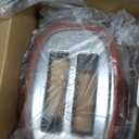 Frigidaire ETO102WHITE, 2 Slice Toaster, Retro Style, Wide Slot for Bread, English Muffins, Croissants, and Bagels, 5 Adjustable Toast Settings, Cancel and Defrost, 900w, Red