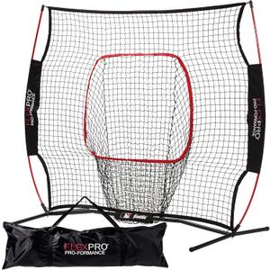 Franklin Sports MLB Flexpro Baseball + Softball Net - 7' x 7' & 5' x 5' Travel Training Nets for Batting Practice, Pitching + Hitting