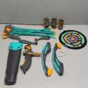 JOYIN Kids Bow and Arrow Set, LED Light Up Archery Toy Set with 9 Suction Cup Arrows, Target & Arrow Case, Indoor and Outdoor Hunting Play Gift Toys for Kids, Boys & Girls Ages 6-12 (Aqua Blue)