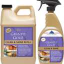 Granite Gold Clean and Shine Spray For Granite, Marble, Travertine, Quartz, Natural Stone Surfaces, 24 + 64 Fl Oz Value Pack