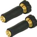 Chapin 6-9476: High Pressure 3.5-inch Brass Twist Hose Nozzle, Heavy-Duty Adjustable Garden Hose Nozzle, Gardening, Watering and Irrigation, Outdoor Cleaning, Set of 2