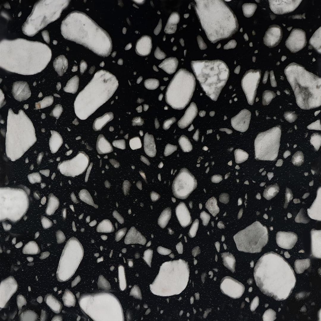 VaryPaper 20 Pack Black Terrazzo Peel and Stick Floor Tile 12" x 12" Self Adhesive Waterproof Vinyl Flooring Tiles Removable Stick on Floor Tiles for Bathroom Kitchen Basement Sticky Tiles for Floor