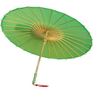 Plain Bamboo Cloth Parasol Umbrella Great for Wedding Party Favor (Green) Plain Bamboo Cloth Parasol Umbrella Great for Wedding Party Favor (Green)