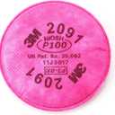 3M particulate filters P100 #2091/07000 , Pink, One Size, 2 Count