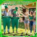 Skicuff St. Patrick's Day Yard Game for Adults, Giant Leprechaun Granny Pants Set with Hat Beard Gold Coins Cauldron, Funny Irish Party Games for Family Outdoor Lawn