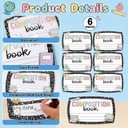 6Pcs Composition Book Bulletin Board Decoration Paper Composition Notebook Classroom Labels Names Tags Large Desk Name Plates 23.6 x 15.7 Inch Bulletin Board Trim for School Wall Door Teacher Supplies