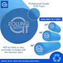 Rolling With It Foam Roller with High Density for Physical Therapy, Muscle Roller for Exercise and Muscle Recovery, Eco-Friendly Back Roller, Firm and Smooth Surface Massage Roller