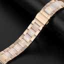 Wearlizer Compatible with Apple Watch Band 38/40/41/42mm Fashion Wristbands Womens, Stainless Steel + Resin Metal Replacement for iWatch Series 11 10 9 8 7 6 5 4 3 SE/Ultra 3 2 1-RoseGold/Colorful