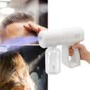 Spray Gun 380ml Portable Hair Moisturizing Sprayer Rechargeable Hairdressing Steam Sprayer for Home Hair Salon (EXP 12/31/36)