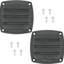 Nylon Louvered Thru Vent,Plastic Black Flush Marine Boat Vent,Free Stainless Steel Screws(2 Pcs)