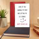 2 x NewEleven Step Dad Gifts - Father's Day Gifts From Stepson, Daughter - Bonus Dad Card Fathers Day, Funny Gift For Step Dads, Bonus Dads - Humorous Greeting Card