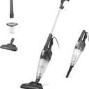 Amazon Basics 2-in-1 Corded Stick Vacuum Cleaner, Converts to Handheld, Lightweight (3.9 LBS), with Washable Filter, Crevice Tools, 0.5L Dust Cup, Self-Standing, 19.7-Ft Cord, 300W, Black