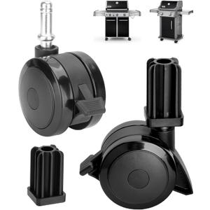 2-Pack 70360 Locking Caster with Insert for Weber Genesis Grill Parts Genesis S-330/E-310/E-320/S-310/S-320 & Summit E-420/E-450 Parts (2007-2011), Spirit E-210/E-310 Grill Wheels Replacement