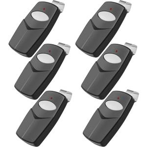 6 for 10 Dip Switch Multicode & Stanley Gate Opener Remote 300MHz & 310MHz,Compatible with 10 Digit Multicode Gate Opener,for Multi code Garage Door Opener Remote 3089 1050,Gate Remote Control Clicker (Black,White)