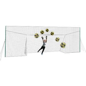 Soccer Goals & Soccer Backstop Net with Rebounder - All-in-One Backyard Net - Sports & Outdoors Soccer Goal for Volley, Passing, Solo Training, L
