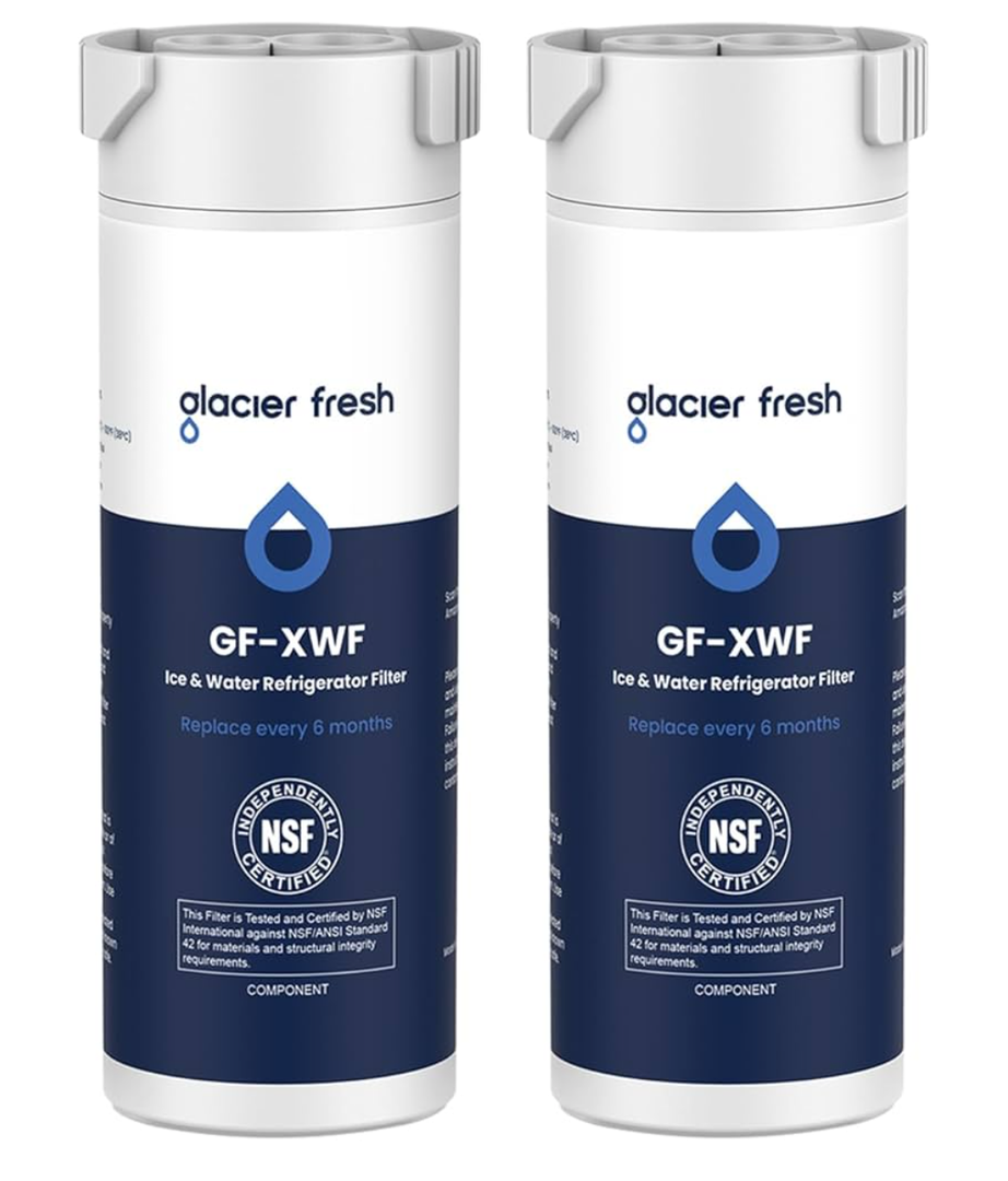 GLACIER FRESH XWF Replacement For GE XWF Refrigerator Water Filter Pack of 2 (Not for XWFE)