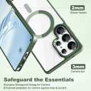 Strong Magnetic for Samsung Galaxy S25 Ultra Case, 2 Case&2 Screen Protector for S25 Ultra Phone,Mil-Grade Drop Protection,Clear and Green