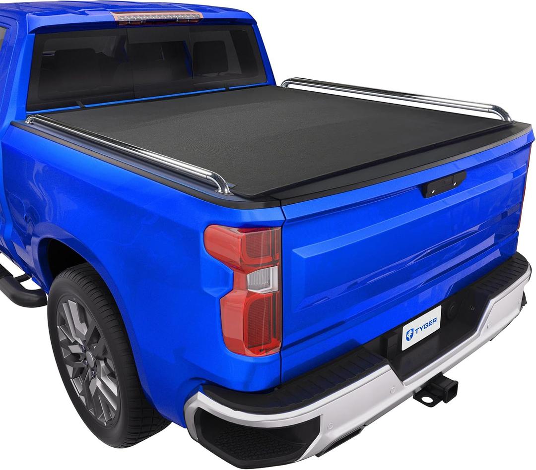 Tyger Auto T2X Low Profile Soft Roll-up in Fabric Truck Bed Tonneau Cover Compatible with 2019-2026 Chevy Silverado GMC Sierra 1500 (Not Fit 19 LD/Limited) | 5'10" (70") Bed | TG-BCXC3946