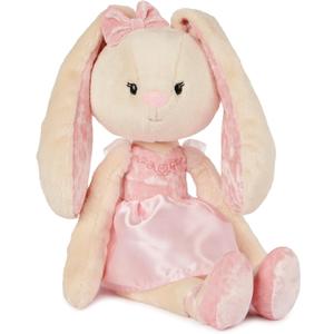 GUND Take-Along Friends Plush, Curtsy Ballerina Bunny, Bunny Stuffed Animal for Ages 0 and Up, Pink, 15"