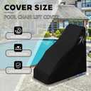 Swimming Pool Lift Chair Protective Cover, 600D Heavy Duty Oxford Fabric Handicap Pool Lift Chair Covers for Global Lift Corp, All Season Pool Lift Cover for UV Resistant, Waterproof (Black)